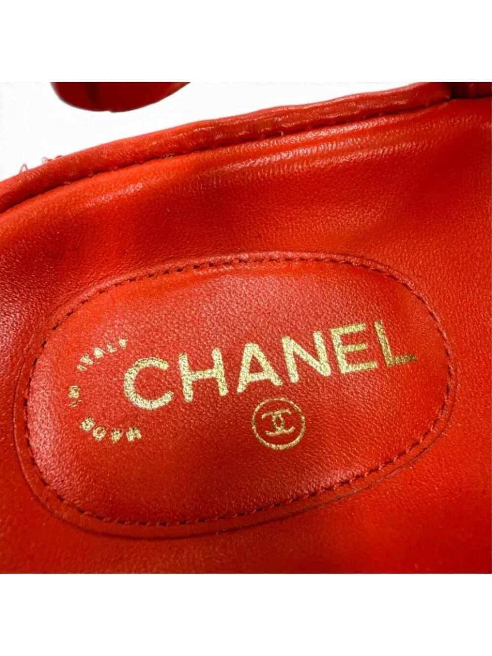 Chanel 22S Leather CC Logo Velcro Sandals Red Navy Green